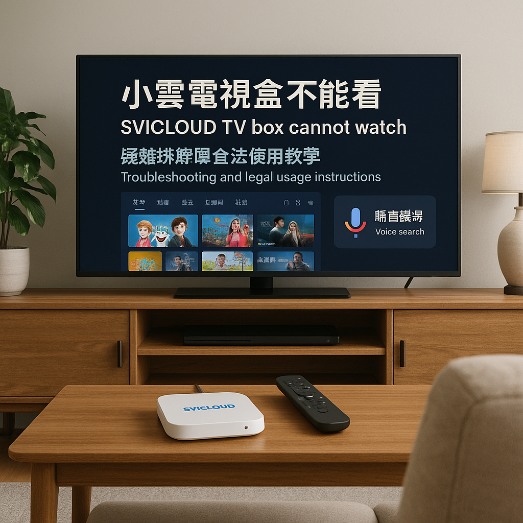小雲電視盒不能看（疑難排解與合法使用教學） 情境示意圖