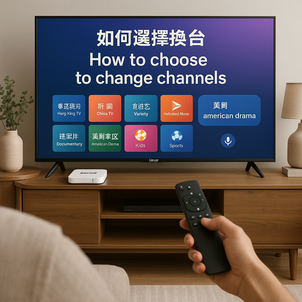 ubox 9  How to choose to change channels 情境示意圖