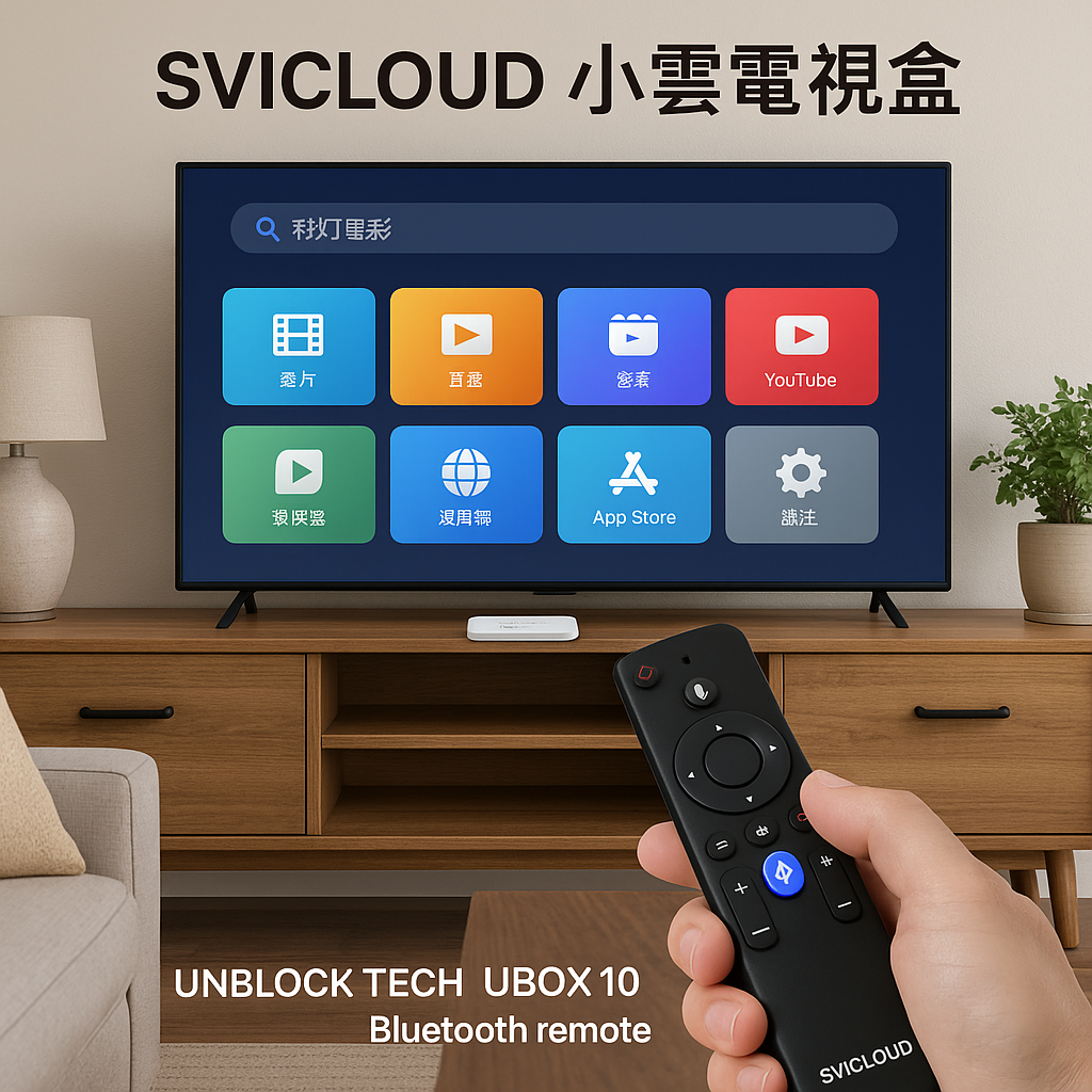 UNBLOCK TECHUBOX10 Bluetooth remote cont 情境示意圖